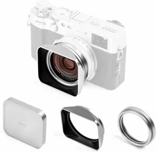 NiSi X100 NC UV Filter Kit Lens Hood and Lens Cap for Fujifilm Fuji X100-Silver