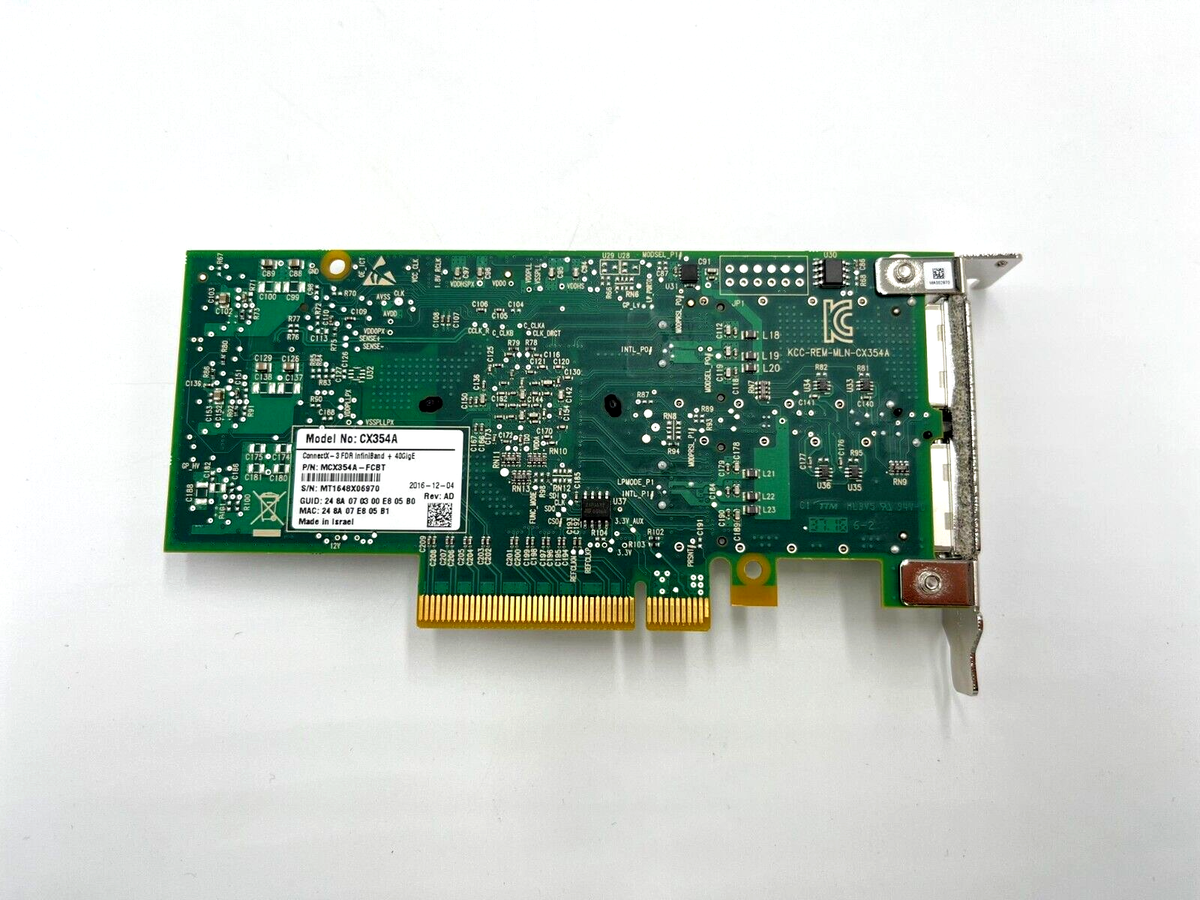 2枚セット Mellanox CX354A-FCBT ConnectX-3 Mellanox ConnectX-3 FDR InfiniBand 40GigE MCX354A-FCBT Dual