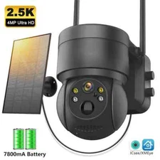 4MP Solar WiFi IP Solar Panel Camera Outdoor AI PIR Human Detection Surveillance