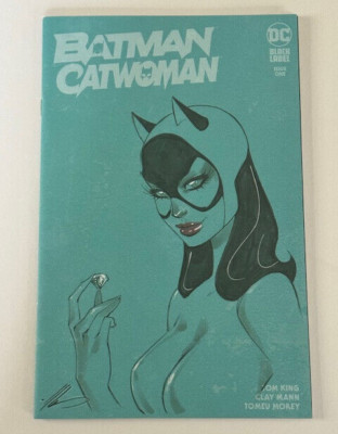 DC Batman Catwoman #1 Blue Sketch Cover Ale Garza Catwoman Sketch w/COA
