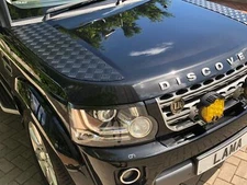 LAND ROVER DISCOVERY 3/4 BLACK CHEQUERPLATE BONNET SIDE PLATES - PAIR
