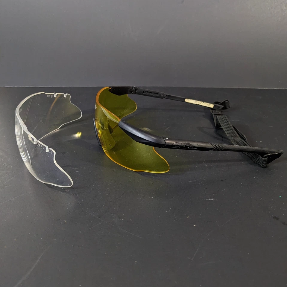 Gafas militares ESS ICE lente amarilla y transparente (arañazos ligeros) Foto 3 de 4