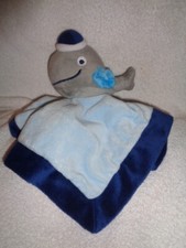 Whale Blue Security Blanket plush Stuffed Baby Lovey Sailor hat 2016 BananaFish