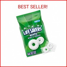LIFE SAVERS Mints, Bulk Hard Candy Wint-O-Green Breath Mints, 44.93 oz Party Siz