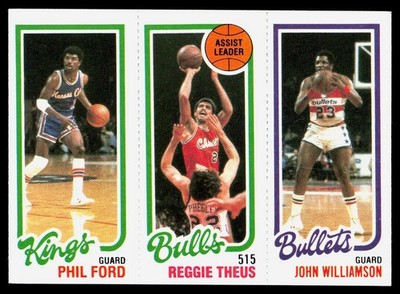 Phil Ford / Reggie Theus / John Williamson TL 1980-81 Topps #43 / 127 / 252