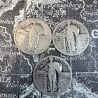3 Silver Standin Liberty Quarters -FV206
