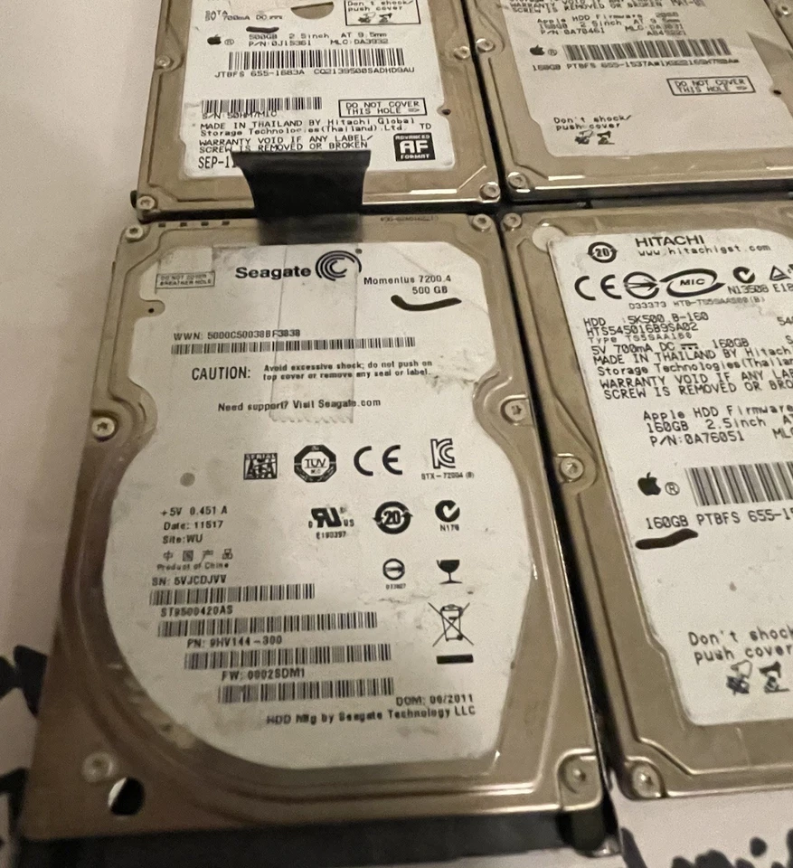 9 hard drives Seagate GB Apple software Internal Hard Drive tested free return - Image 2 of 4