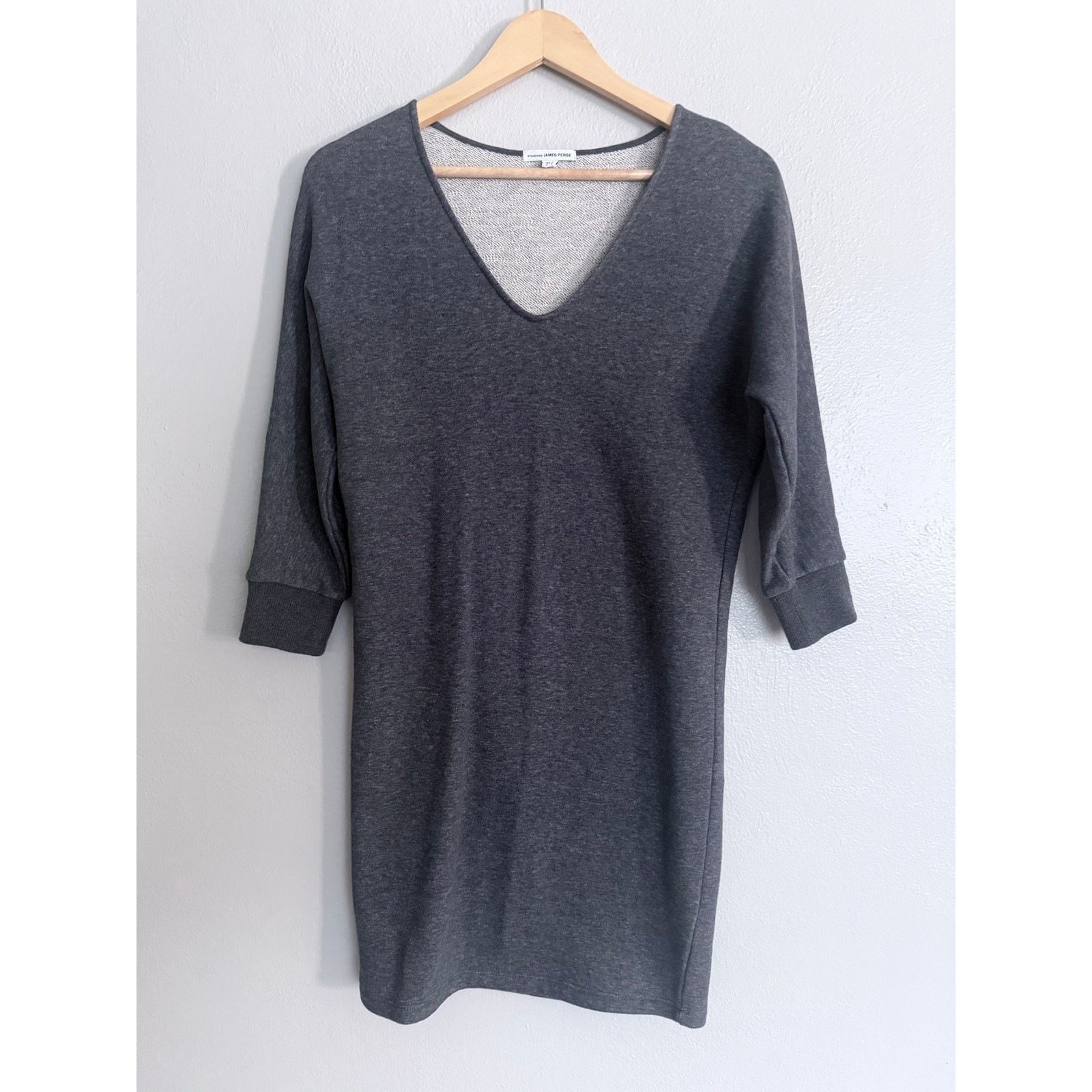 STANDARD JAMES PERSE basic gray 100% cotton frenc… - image 1