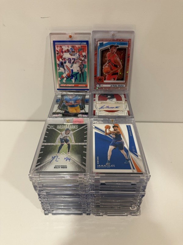 70 Card Sports Card Lot ALL IN MAGS Autos Patches RCs Numbered Football NBA