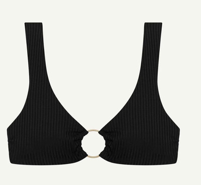 Vitamin A Woman's Skylar Bralette Top Black Size M  EcoRib NWOT