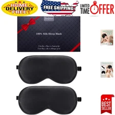 Soft and Lightweight Adjustable Silk Eye Shades - Perfect Gift for Travelers