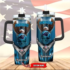 Carolina**Panthers Stanley 40oz Stainless Steel H2.0 Flowstate Quencher Tumbler2
