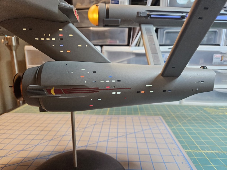 Tos Class Build USS ENTERPRISE NCC-1701 TOS 1/350 Custom Build w/ LED Lights Built ...