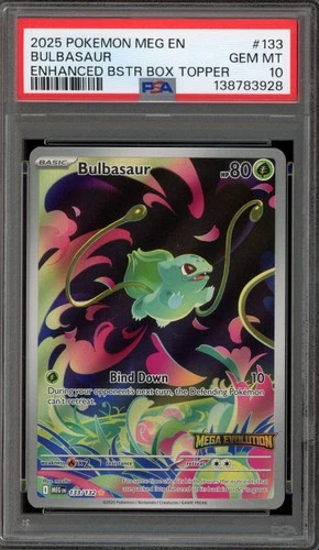 Pokemon Bulbasaur Mega Evolution Enhanced Bx. Topper #133 PSA 10 Gem Mint