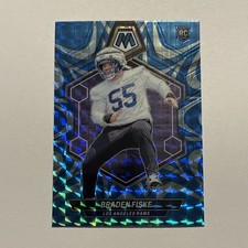 Braden Fiske 2024 Panini Mosaic Mosaic Reactive Blue Refractor Parallel #339 