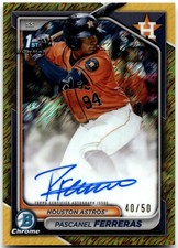 2024 Bowman Chrome Pascanel Ferreras Auto Gold Shimmer Refractor #40/50