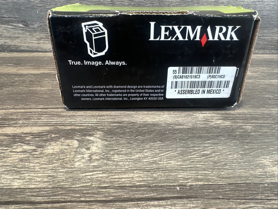 CARTUCHO DE TÓNER CIAN ORIGINAL LEXMARK HI-YLD 801HC CX410 CX510 80C1HC0 NUEVO SELLADO Foto 2 de 4