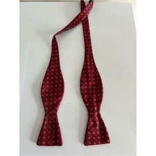 Vintage Silk Red Patterned Bow Tie