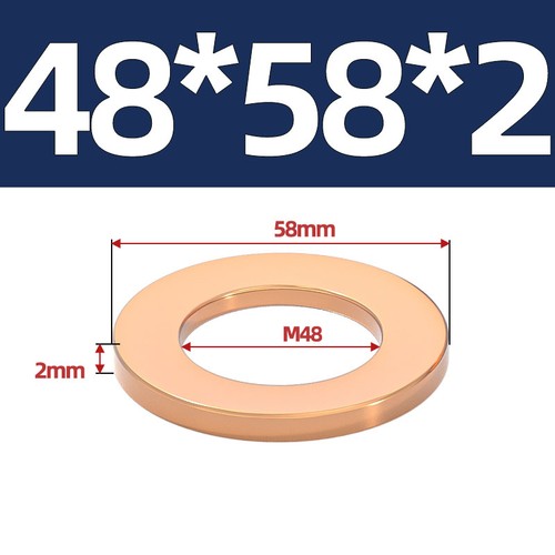 M3 - M60 Metric Copper Sealing Washers Flat Gasket Rings Form A DIN 7603 A - - Picture 132 of 135
