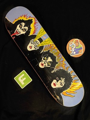SUPER RARE 1996 Ozzy Alvarez KISS Screened Human Skateboard Deck