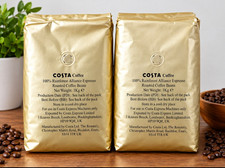 COSTA Coffee Rainforest Alliance Espresso Roasted Coffee Beans 2 x 1kg