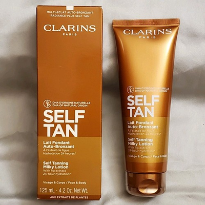 #ad Clarins Self Tanning Milky Lotion Face amp; Body All Skin Types 4.2oz SEALED $24.58