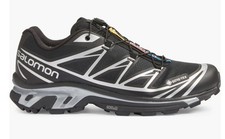SALOMON XT-6 Gore-Tex Sneaker Impermeabile Donna Taglia 6,5 NERO/ARGENTO 