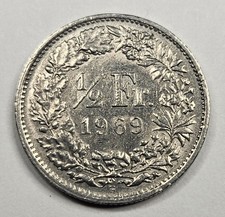 1969 B Switzerland 1/2 Half Franc - Swiss Coin - Copper-Nickel - World Coin