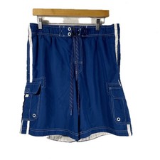 OP Men's Cargo Swim Trunk Blue Size M 32-34 