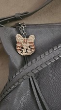 Cat Keychain Accessory for Bags and Backpacks Purse Charm Clip Handmade Crochet