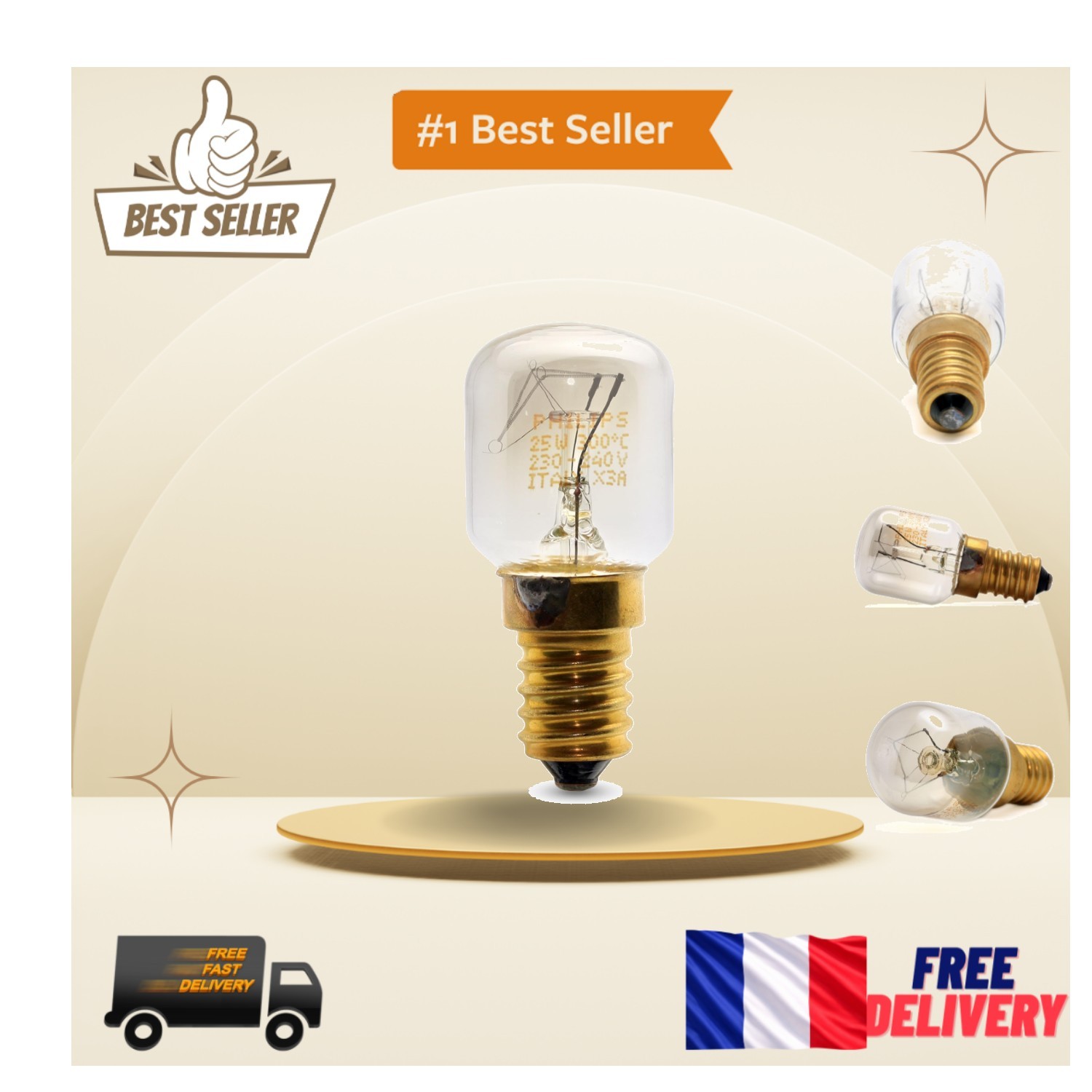 Ampoule E14 Philips 25W lot de 3 pour remplacer un éclairage agressif