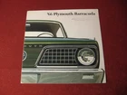 1966 Plymouth Barracuda Sales Brochure Booklet Catalog Original Old
