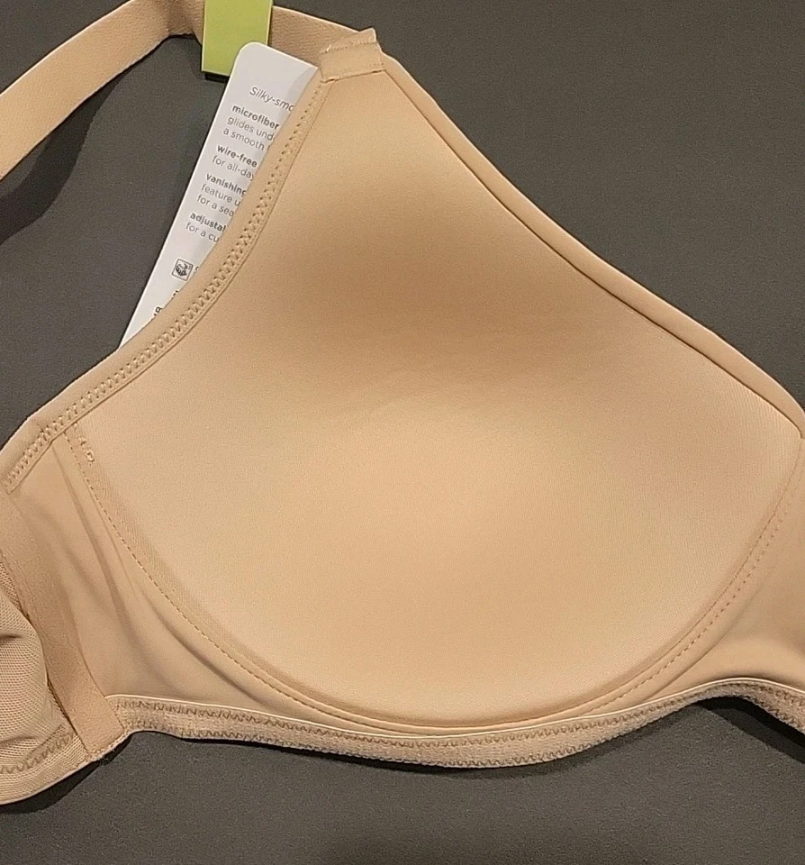Jockey Smooth & Sleek Microfiber Full Coverage Lined T-Shirt Bra 36B Beige NWT - Image 4 of 4