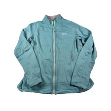 Mountain Hardwear Womens L Large Polartec Full Zip Lightweight Jacket Teal Blue