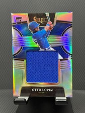 2022 Panini Select Otto Lopez /250 Silver Prizm Jumbo Swatch RC #RJS-OL Blue Jay