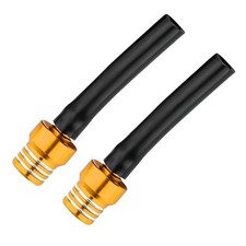 2PCS Breather Hose Gas Fuel Tank Cap, One Way Fuel Tank Vent Valve Tube, Yellow