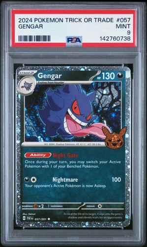 2024 POKEMON TRICK OR TRADE #057 GENGAR PSA 9