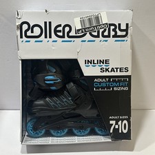 NEW Roller Derby Custom Adult In-line Skates Adult Sizes 7-10 Blue Black Skates