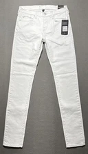True Religion Rocco Renegade Jeans Mens 28x33 White Relaxed Skinny Stretch Denim
