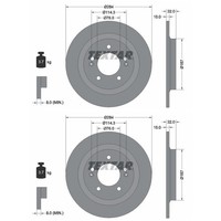 2X Textar Bremsscheiben 284Mm Voll Hinten Passend FüR Hyundai Kona Sonata KIA