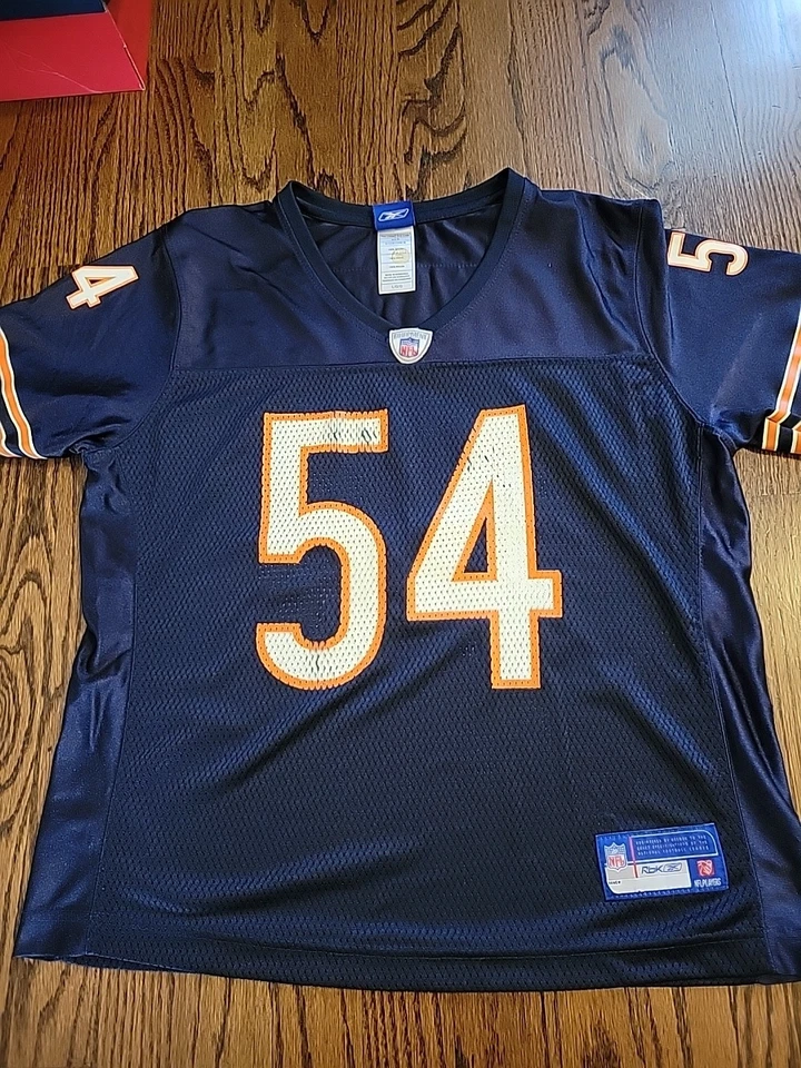 Camiseta de futebol Reebok Brian URLACHER CHICAGO BEARS NFL feminina grande - Imagem 2 de 4