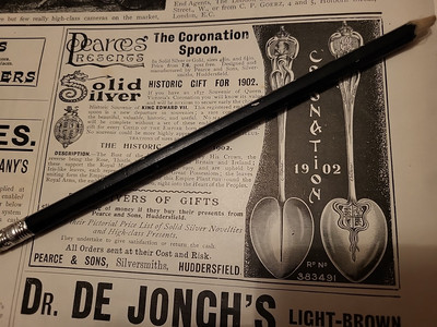 1902 Krönungslöffel Reklame Pearce & Sons