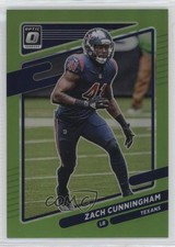 2021 Panini Donruss Optic Lime Green Prizm 7/35 Zach Cunningham #105 0rd2