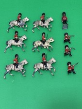Vintage BRITAINS LTD Royal Guards Toy Soldiers On Horseback Cavalry Infantry Lot