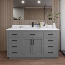 Wyndham Collection WCG262660S-VCA-UNSMXX Beckett TK 60" - Dark Gray / Carrara