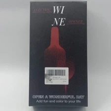 Electric Wine Bottle Opener All-In-One Set Recharchable Black Brand New Open Box