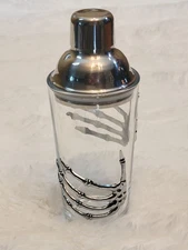 Halloween Skeleton Hands  Cocktail Shaker Mixer  New Barware Highball Glass   