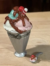 Cooking Club of America SUNDAE DELIGHT Hinged Trinket Box with Spoon trinket