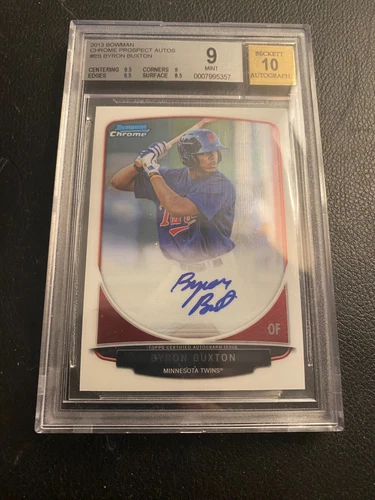 2013 Bowman Chrome Byron Buxton RC auto BGS 9 10
