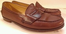 Vintage Bass Weejuns Penny Loafers 8.5 C Cornell Caramel Dark Brown